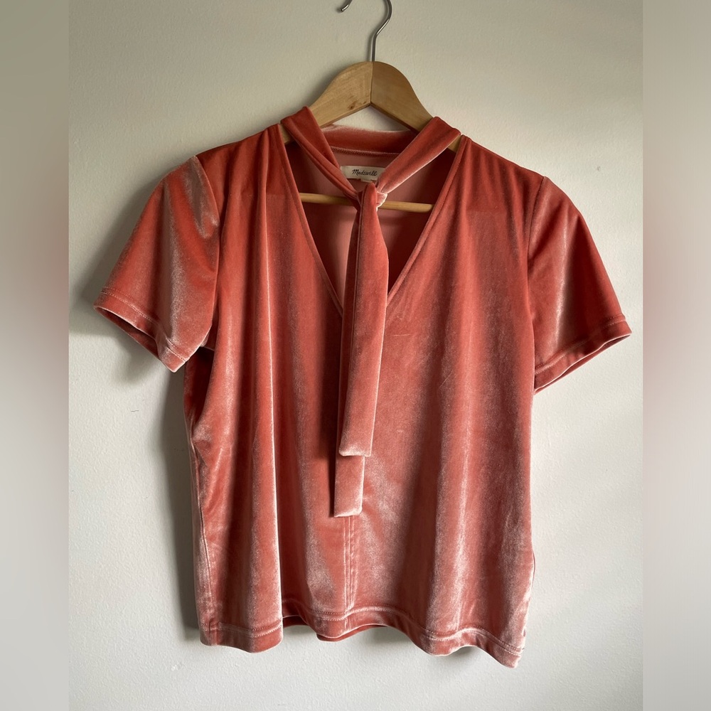 Madewell velvet top, size Small